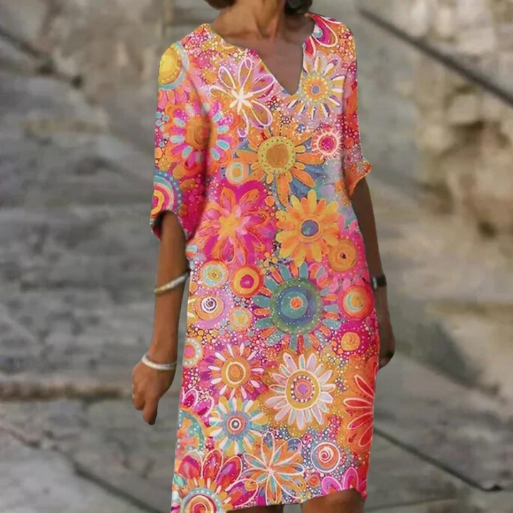 Marion™ | Retro Bloom Loose Fit Dress