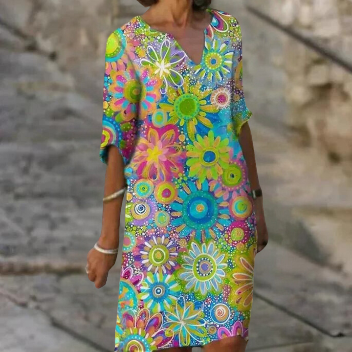 Marion™ | Retro Bloom Loose Fit Dress