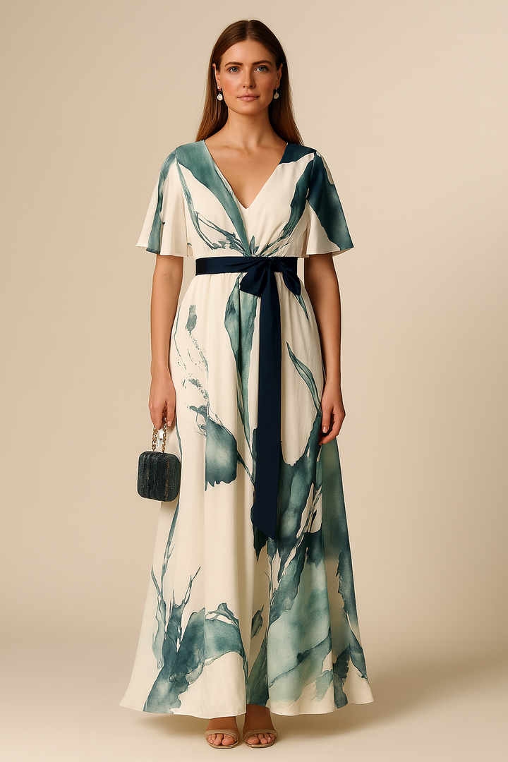 Lusso Vita™ | Watercolour Effect Maxi Dress