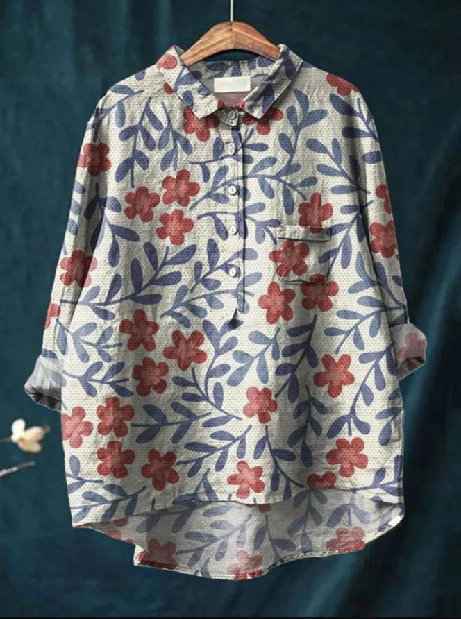 Laura™ | Classic Blouse with Floral Pattern