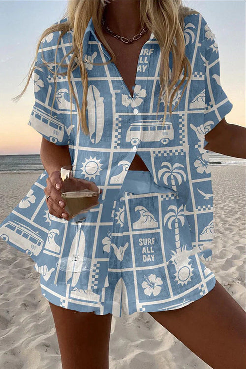 Trenara™ | Caravan Print Short Set