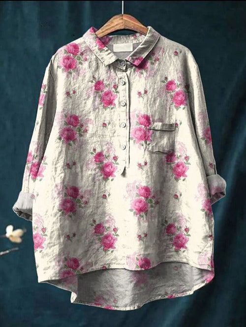 Laura™ | Classic Blouse with Floral Pattern
