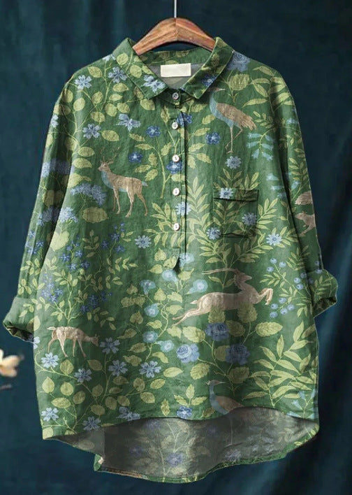 Laura™ | Classic Blouse with Floral Pattern
