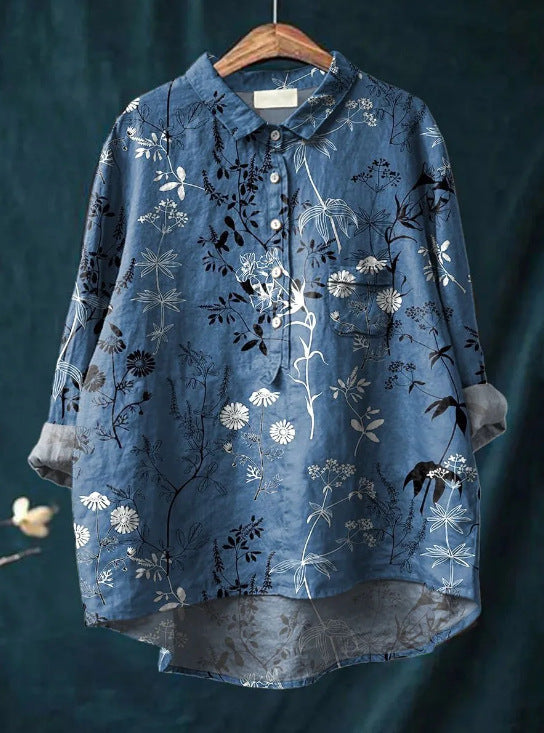 Laura™ | Classic Blouse with Floral Pattern