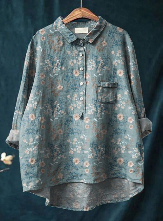 Laura™ | Classic Blouse with Floral Pattern