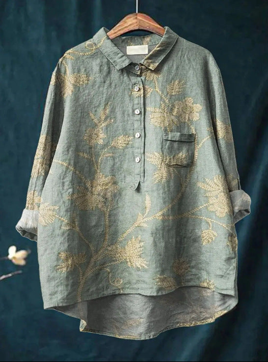 Laura™ | Classic Blouse with Floral Pattern