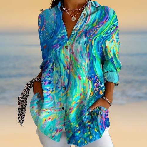 Aylaria™ | Artistic Watercolor Blouse