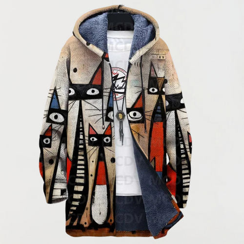 Cleo | Cat-Inspired Abstract Cardigan