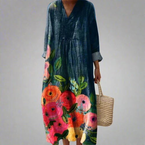 Poppy | Floral Watercolor Maxi Dress