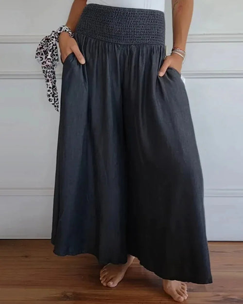 ZARA - DRAWSTRING WIDE-LEG TROUSERS