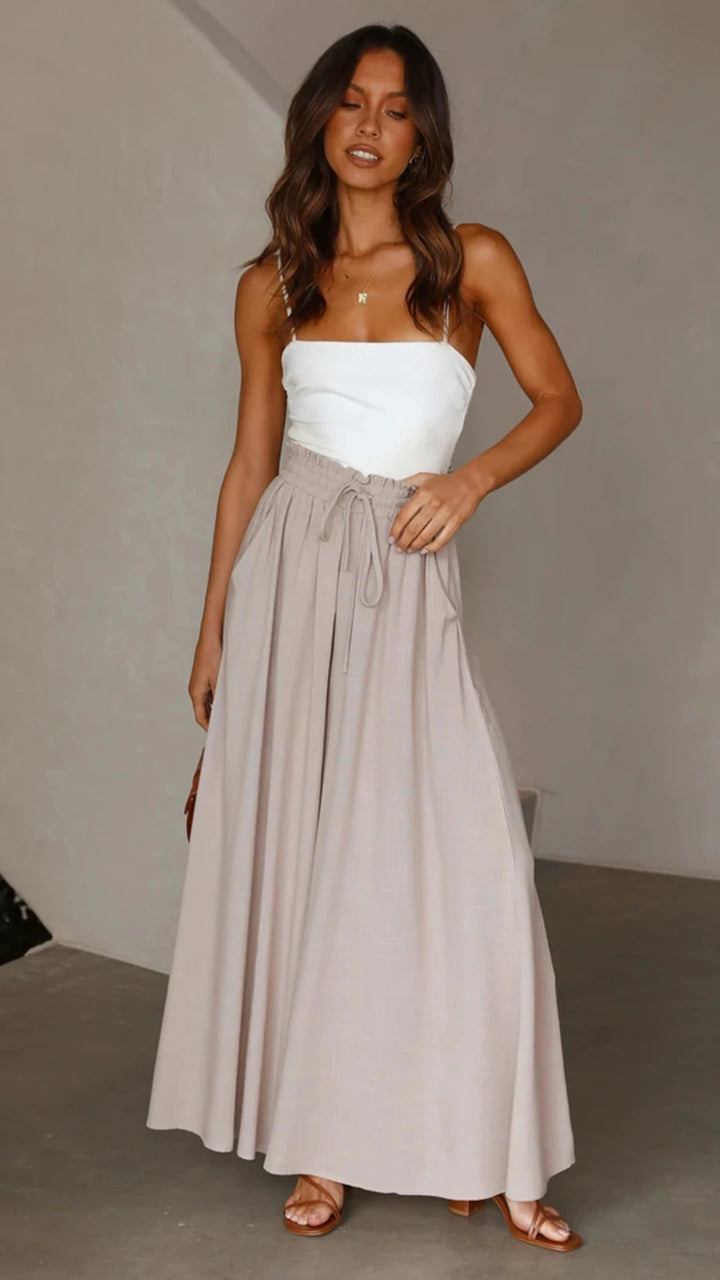 ARIA - WIDE LEG ELASTIC WAIST PANTS