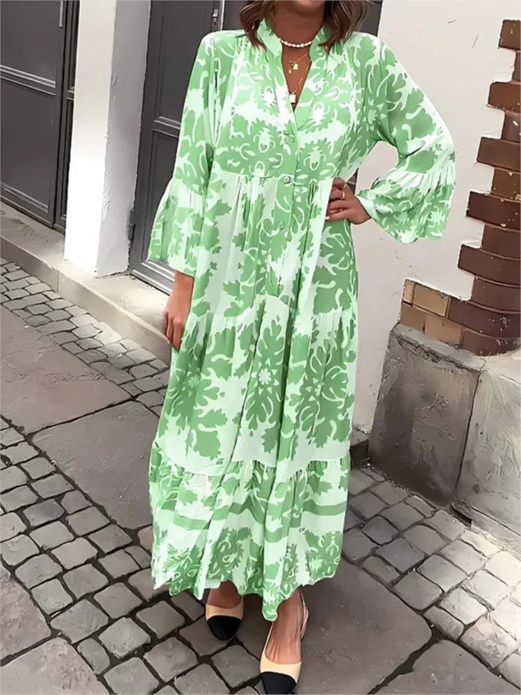 Sarai | Bohemian Flare Sleeve Maxi Dress