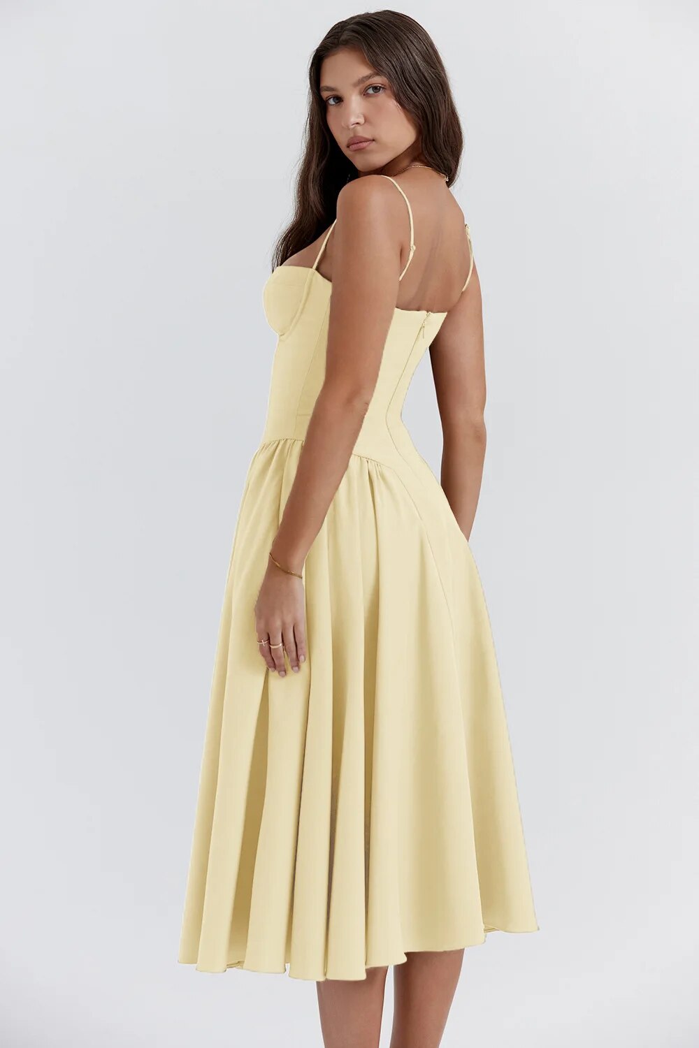 Sleeveless Midi Dress with Corset Fit – Attractive Fit