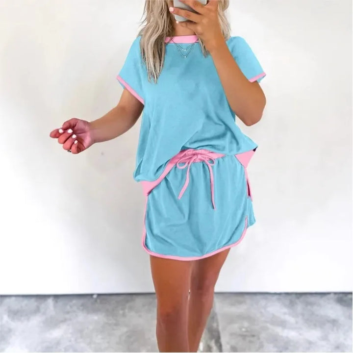Naya | Summer Patchwork 2-Piece Shorts Set