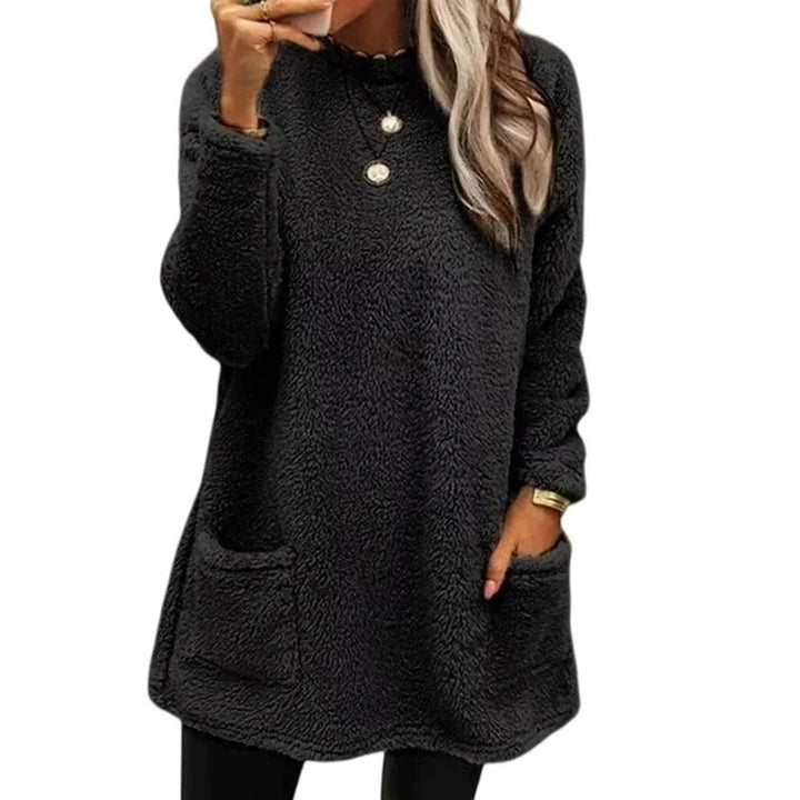 Camille – Women’s Casual Smile Pocket Hooded Sweatshirt