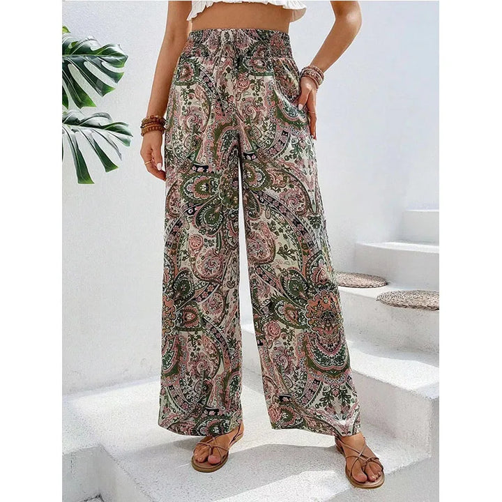 SIENNA - VINTAGE PRINT WIDE-LEG TROUSERS