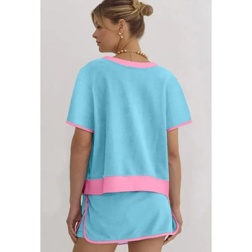 Naya | Summer Patchwork 2-Piece Shorts Set