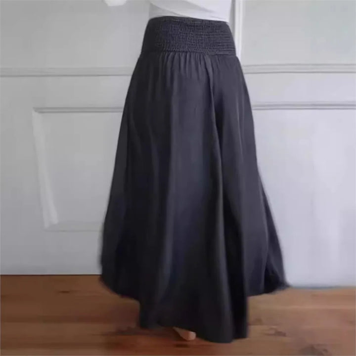 ZARA - DRAWSTRING WIDE-LEG COTTON TROUSERS