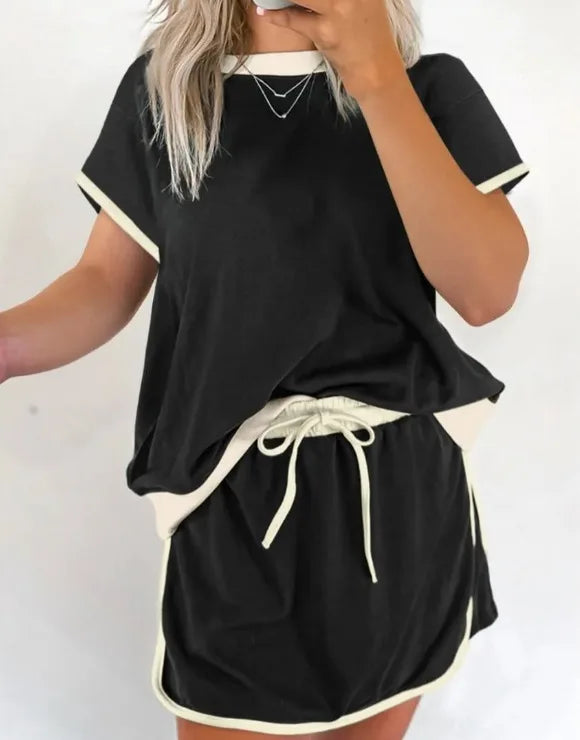 Naya | Summer Patchwork 2-Piece Shorts Set
