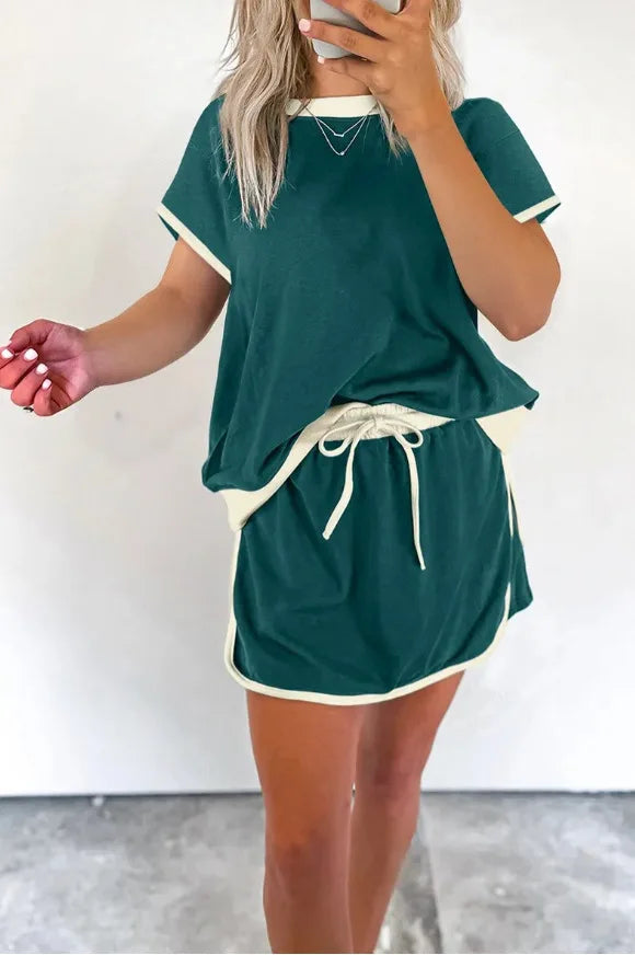 Naya | Summer Patchwork 2-Piece Shorts Set