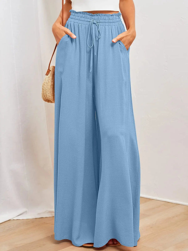 ARIA - WIDE LEG ELASTIC WAIST PANTS