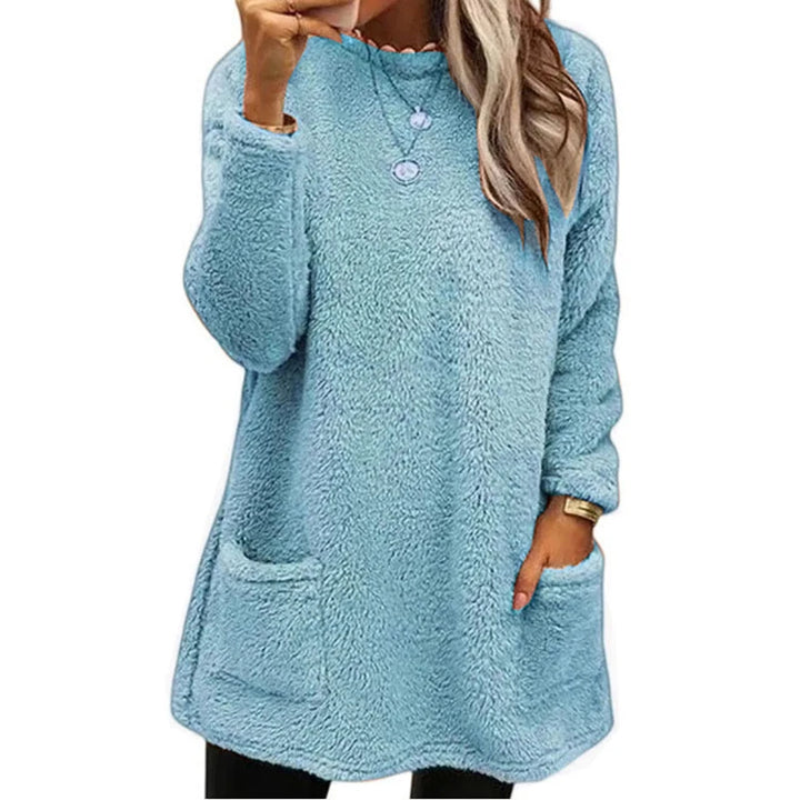 Camille – Women’s Casual Smile Pocket Hooded Sweatshirt