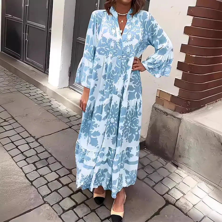 Sarai | Bohemian Flare Sleeve Maxi Dress