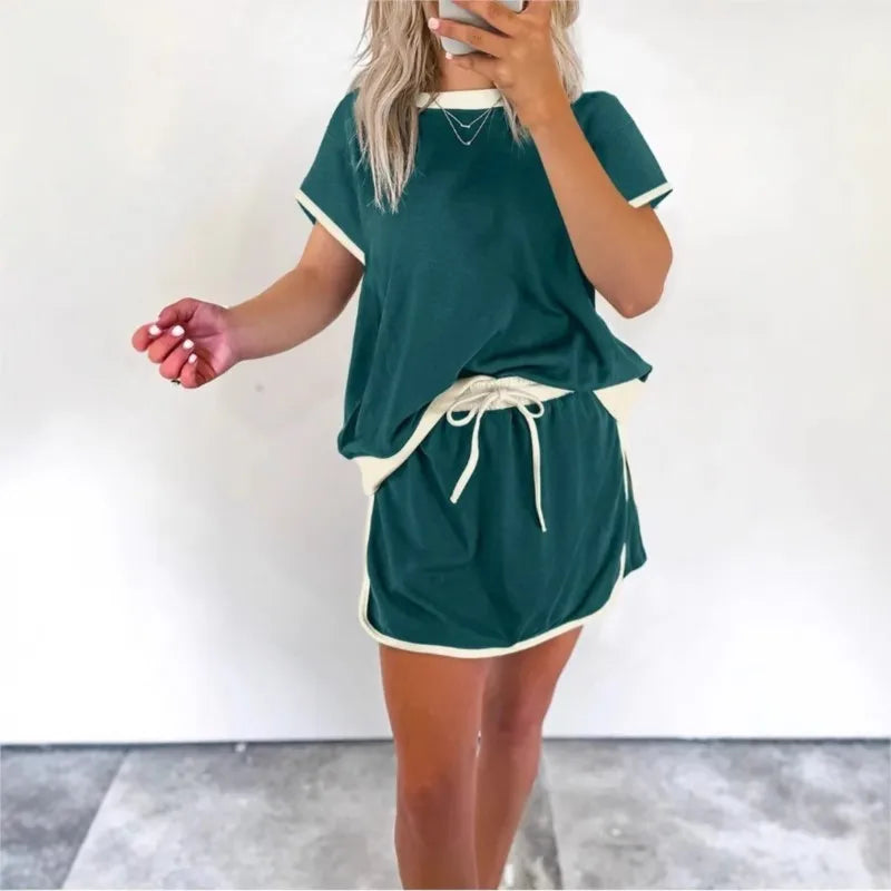 Naya | Summer Patchwork 2-Piece Shorts Set