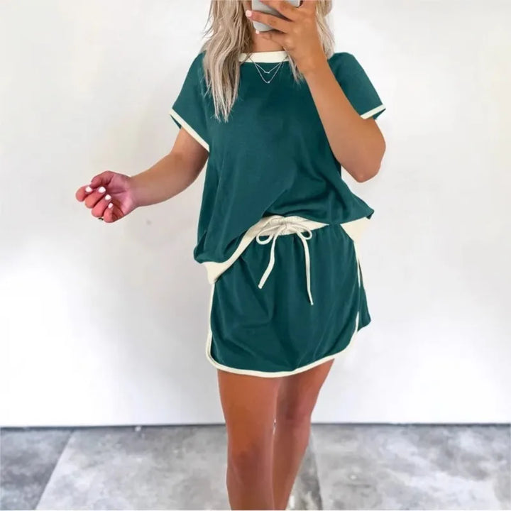 Naya | Summer Patchwork 2-Piece Shorts Set