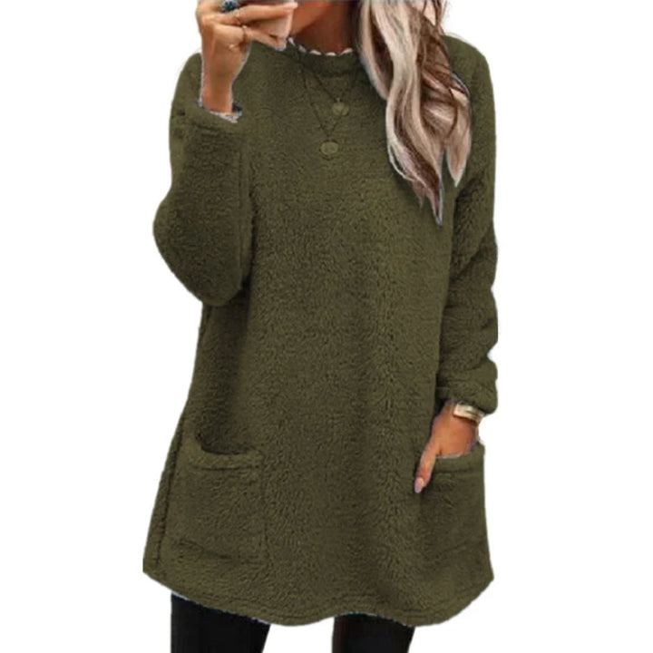 Camille – Women’s Casual Smile Pocket Hooded Sweatshirt