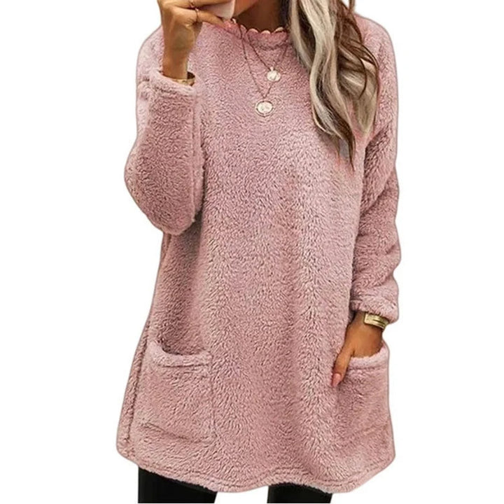 Camille – Women’s Casual Smile Pocket Hooded Sweatshirt