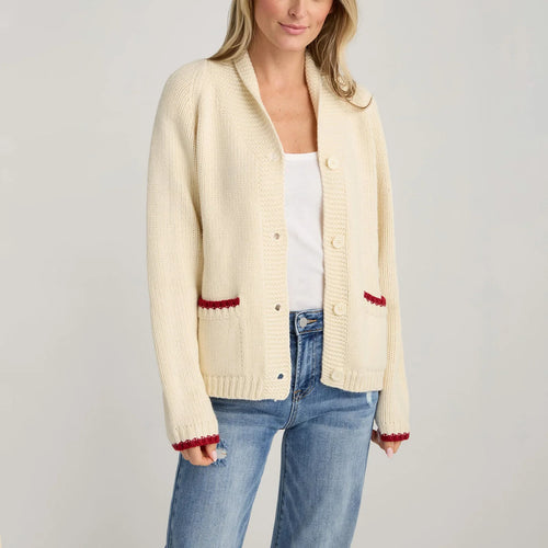 Magda – Women’s Lobster Print Knit Cardigan Coat