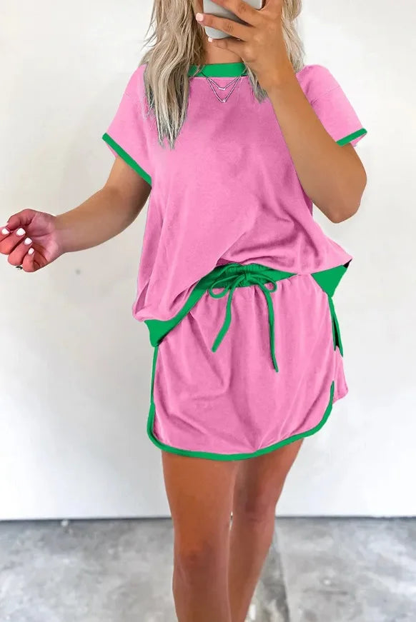 Naya | Summer Patchwork 2-Piece Shorts Set