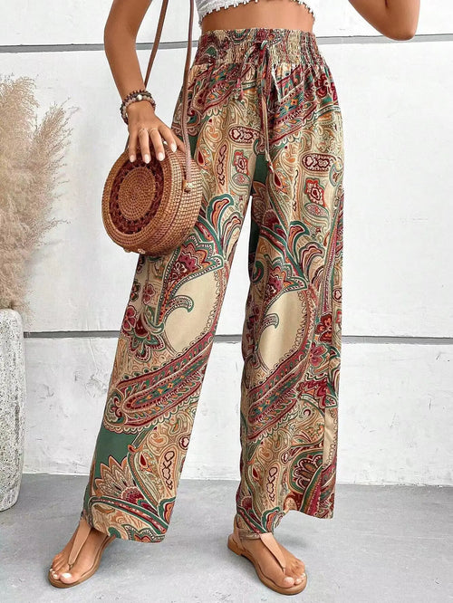 SIENNA - VINTAGE PRINT WIDE-LEG TROUSERS