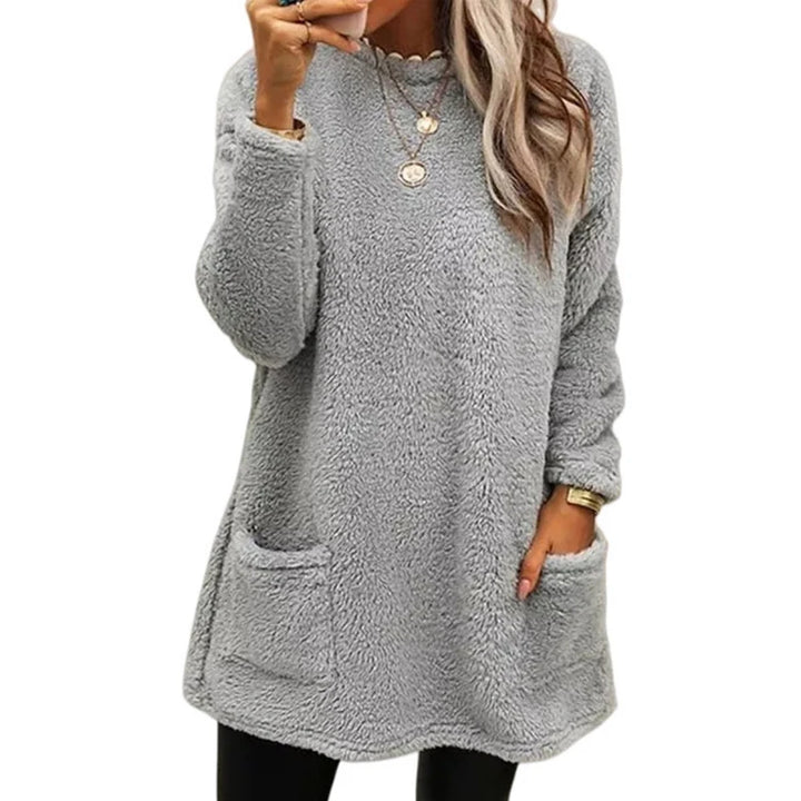 Camille – Women’s Casual Smile Pocket Hooded Sweatshirt