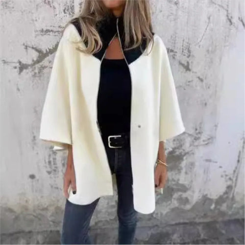 Monica – Women’s Casual Stand Collar Colourblock Jacket
