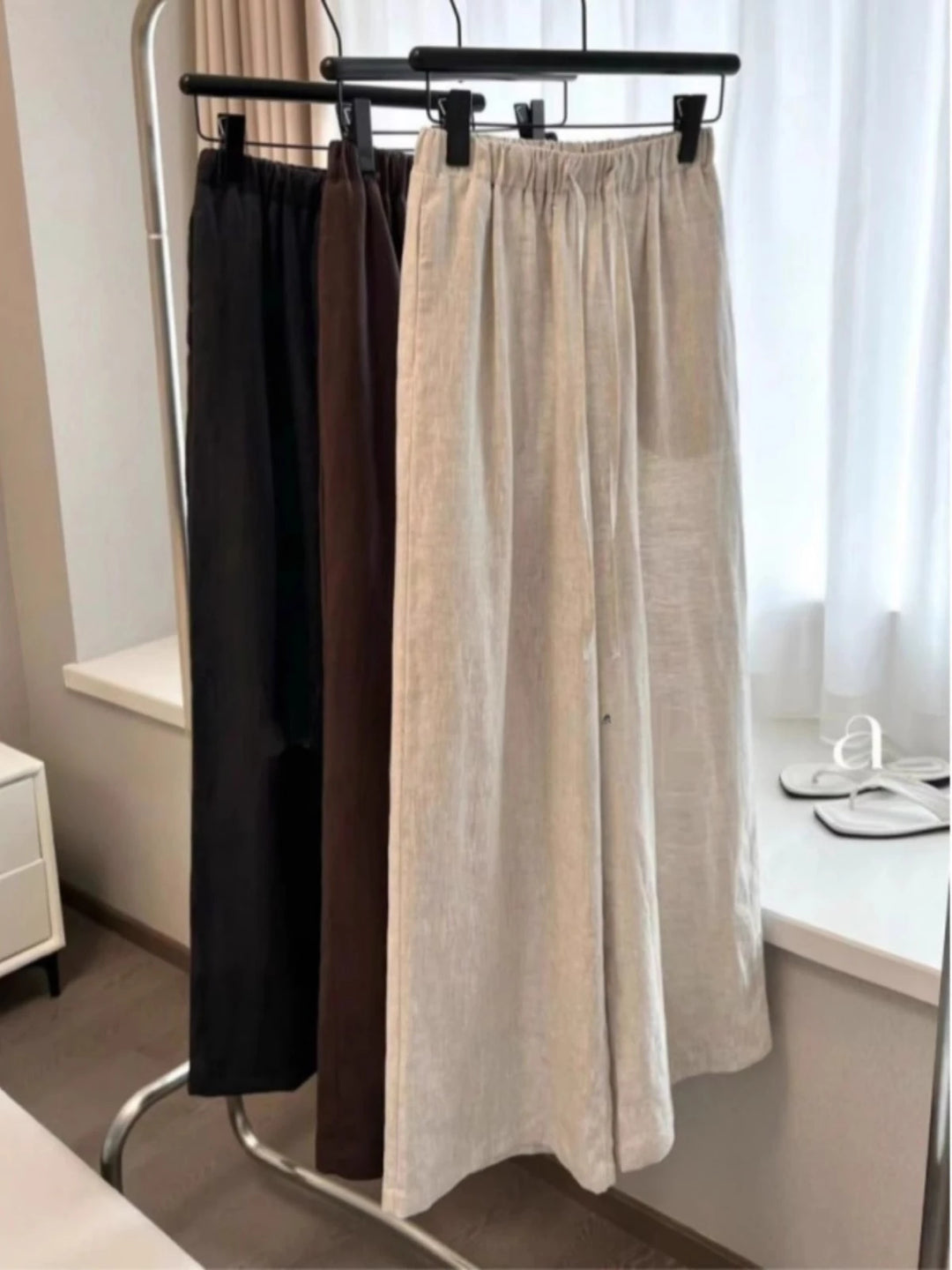 AYLA – HIGH-WAIST LINEN STRAIGHT TROUSERS