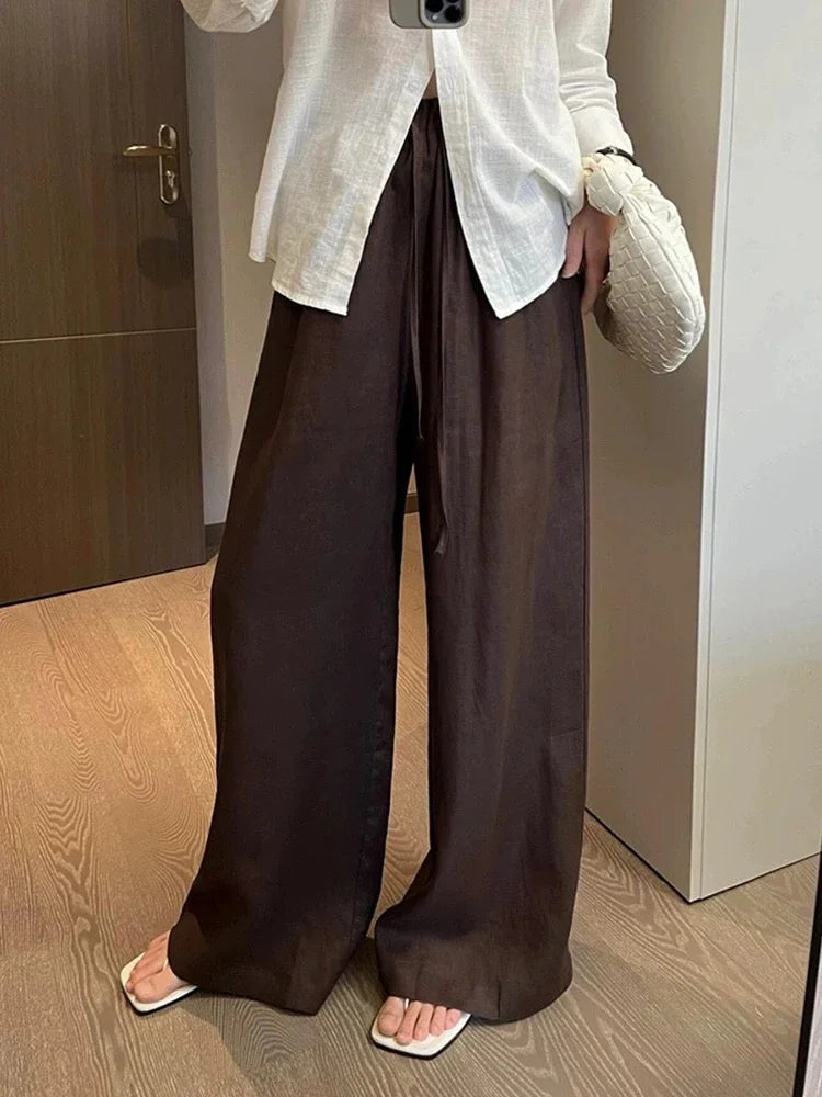 AYLA – HIGH-WAIST LINEN STRAIGHT TROUSERS