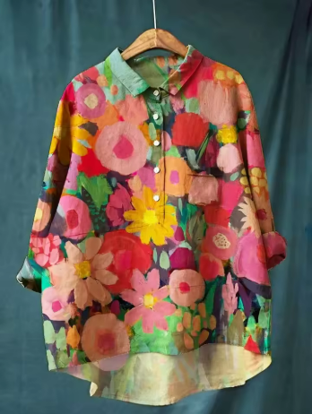 Sofia® | Chic Floral Print Shirt