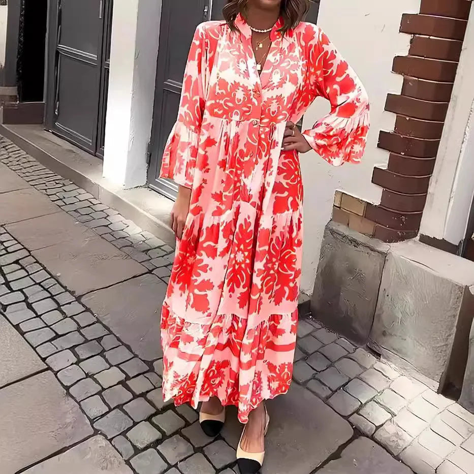 Sarai | Bohemian Flare Sleeve Maxi Dress