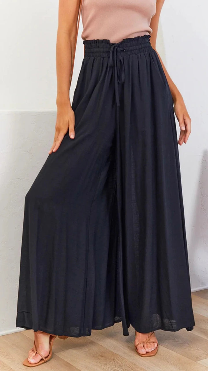 ARIA - WIDE LEG ELASTIC WAIST PANTS