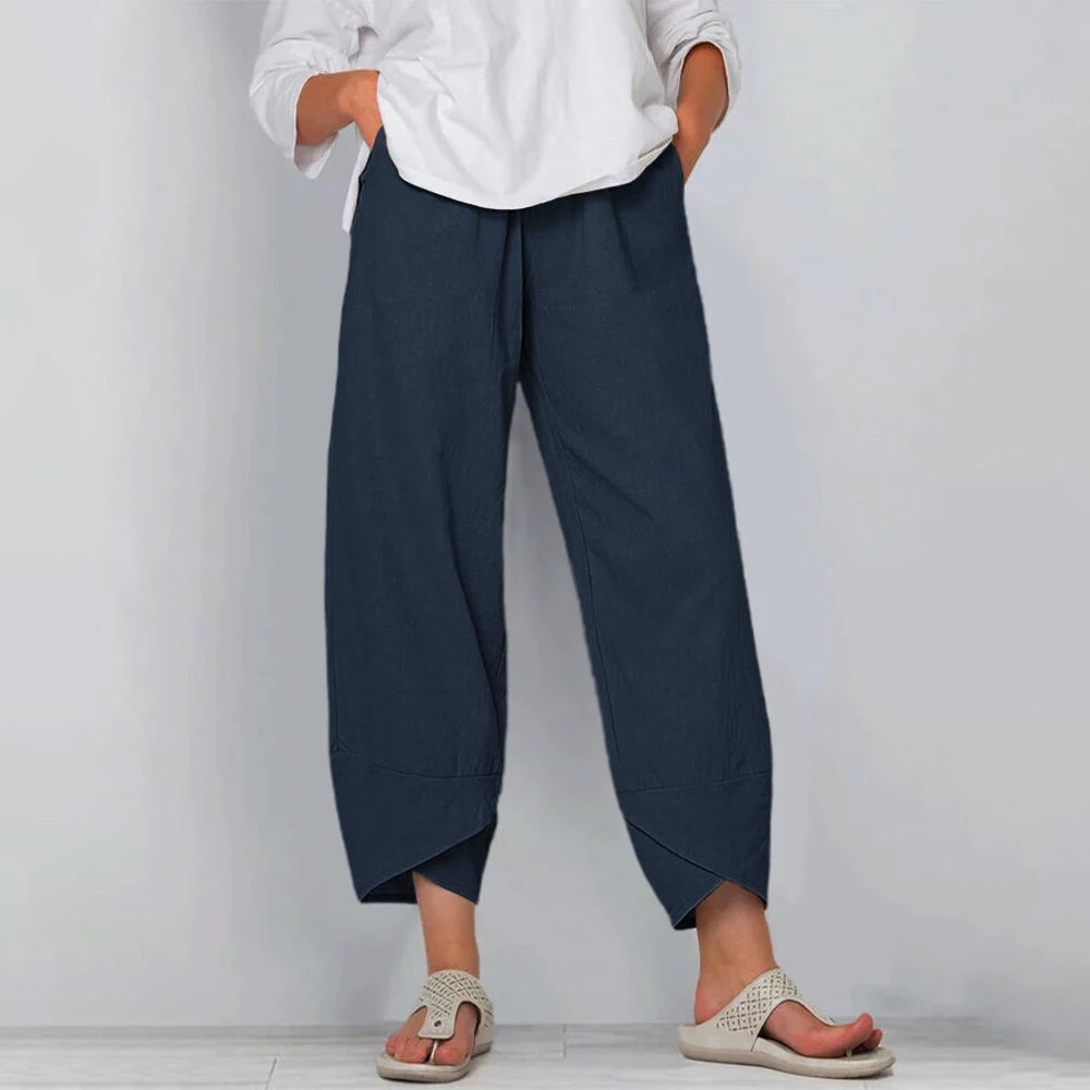 ZARA - VINTAGE COTTON LINEN HAREM PANTS