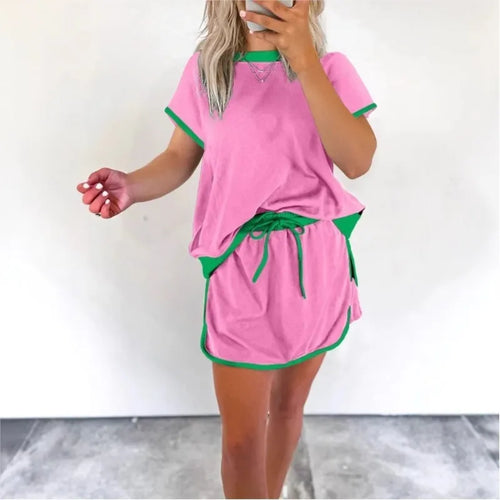 Naya | Summer Patchwork 2-Piece Shorts Set