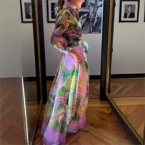 Maritza | Elegant Flared Sleeve Long Dress