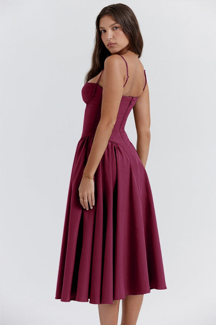 Sleeveless Midi Dress with Corset Fit – Attractive Fit