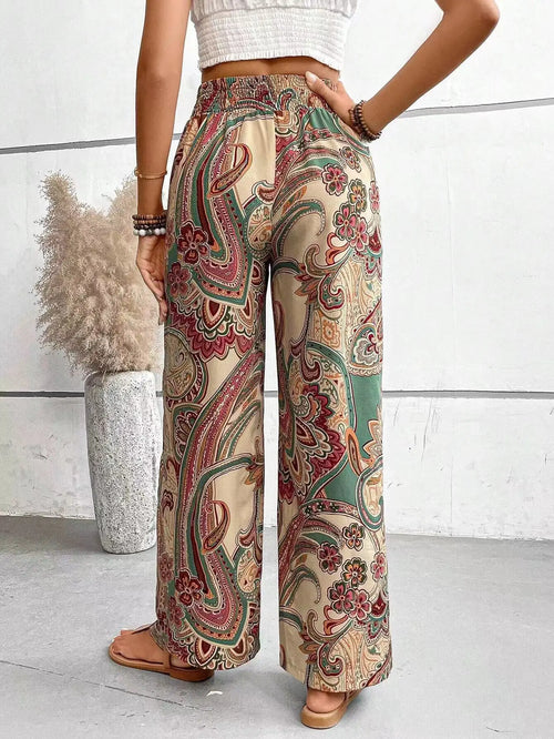 SIENNA - VINTAGE PRINT WIDE-LEG TROUSERS