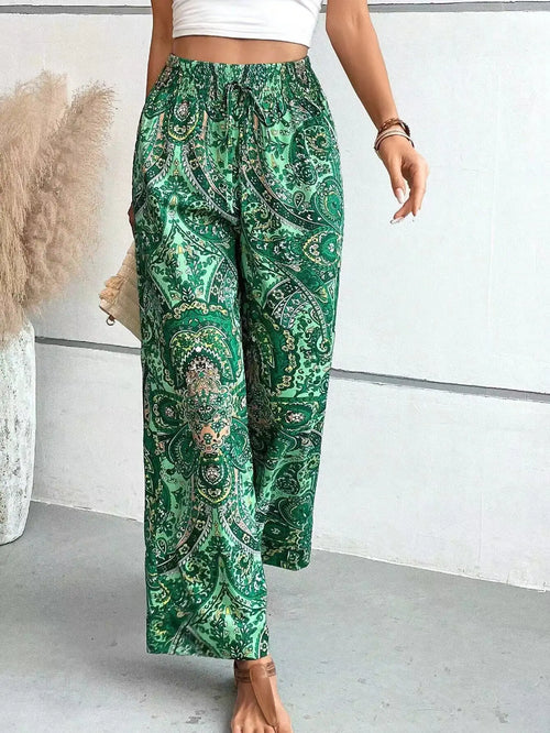 SIENNA - VINTAGE PRINT WIDE-LEG TROUSERS