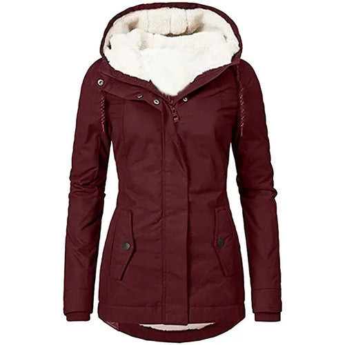Claudine – Women’s Winter Hooded Fleece Coat