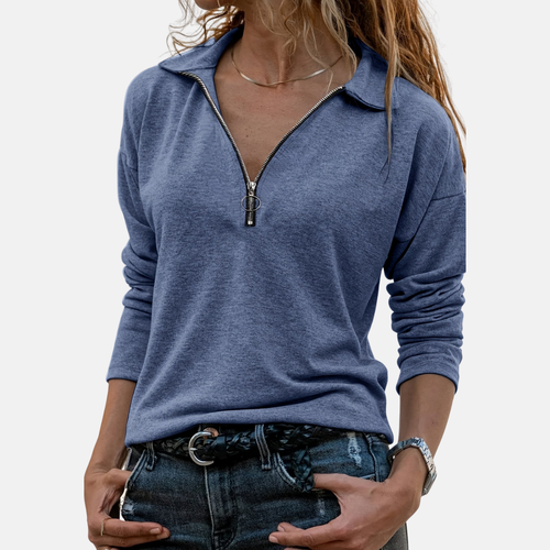 Sheena | Chic Long-Sleeved Zip Top