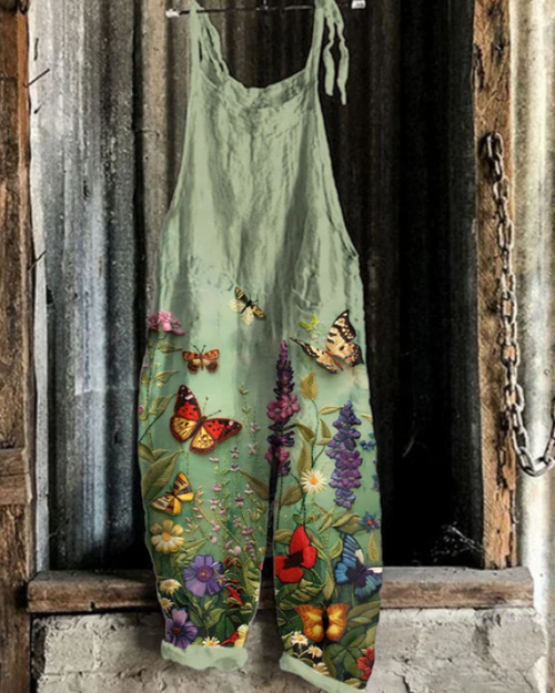 Freya | Butterfly Floral Jumpsuit